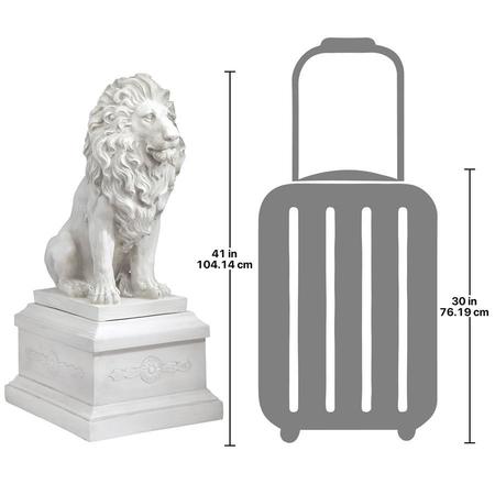Design Toscano Lion of Florence Sentinel Statue & Base KY971134